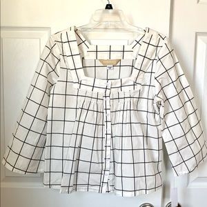 NEW White and Black Striped Top